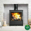 Ascot 8kw Matt Black Multi Fuel  ( Eco ) -  - 105-158848