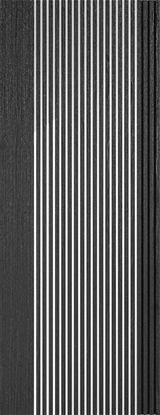 Ash grey glazed wood panel with vertical grooves and textured finish