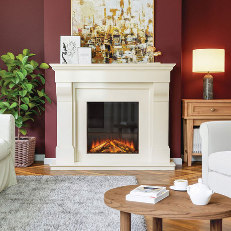 Astoria 60'' Fireplace Set Ivory Pearl (Forest 650) -  - 105-202726