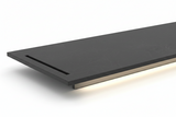 Black slate-effect bathroom worktop with integrated towel rail | Home Centre Direct UK