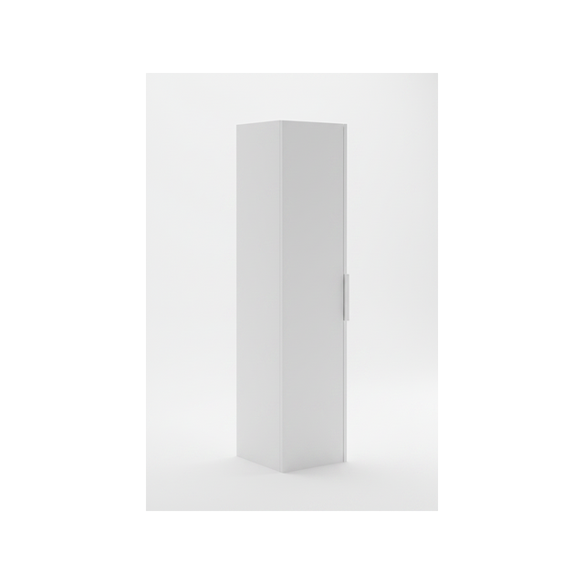 Matt white bathroom storage cabinet with slim vertical design | Home Centre Direct UK