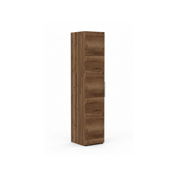 Tobacco oak tall bathroom cabinet with wood grain finish and compact storage | Home Centre Direct UK