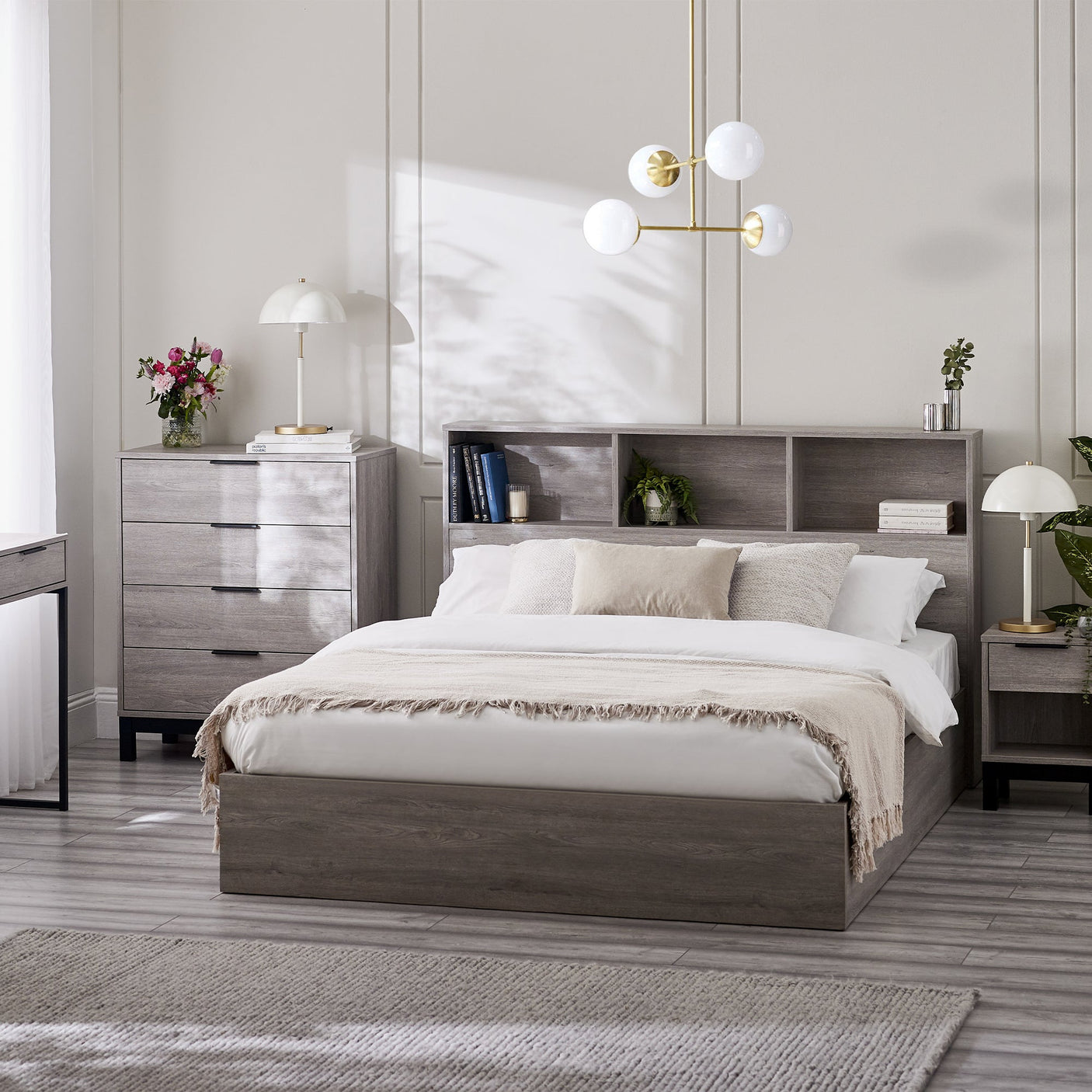 Bali Ottoman Bed - Grey / Single - BAL004