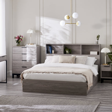 Bali Ottoman Bed - Grey / Single - BAL004
