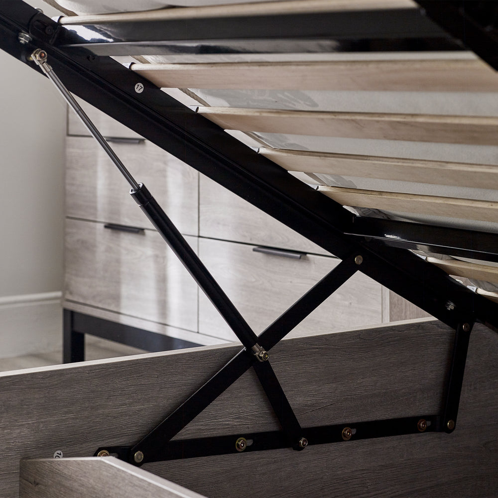 Bali Ottoman Bed - Grey / Single - BAL004