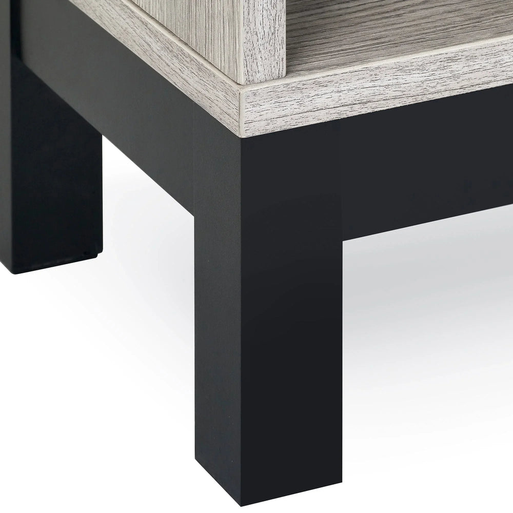 Bali 1 Drawer Bedside - Grey - BAL101