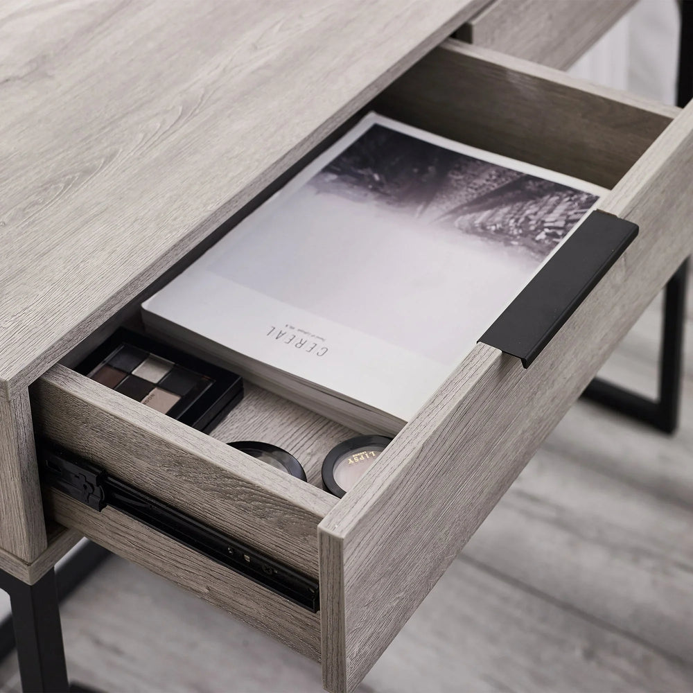 Bali 2 Drawer Dressing Table/Desk - Grey - BAL105
