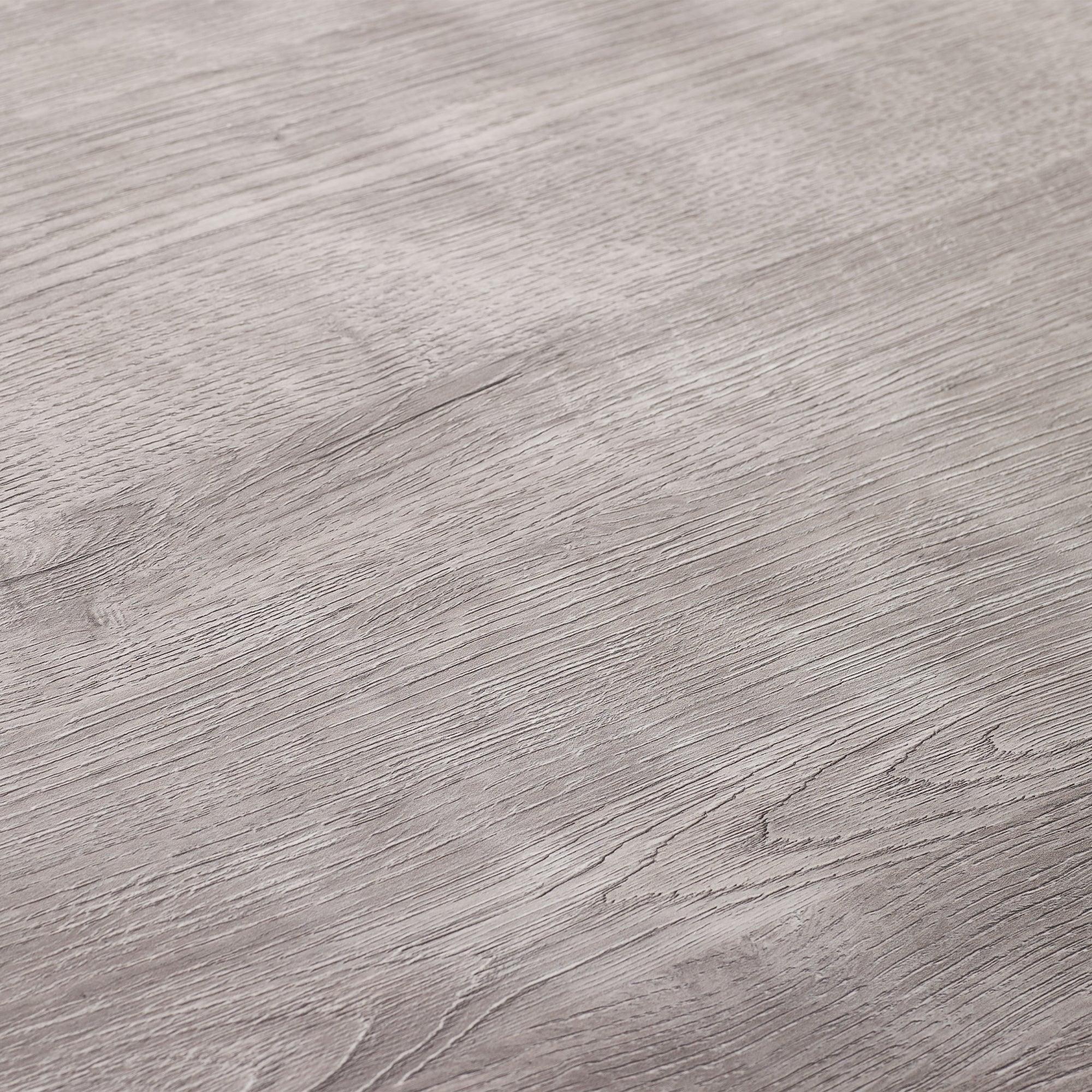 Grey oak dressing table desk close-up showing wood grain texture detail