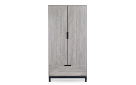 Bali 2 Door 1 Drawer Wardrobe - Grey Oak