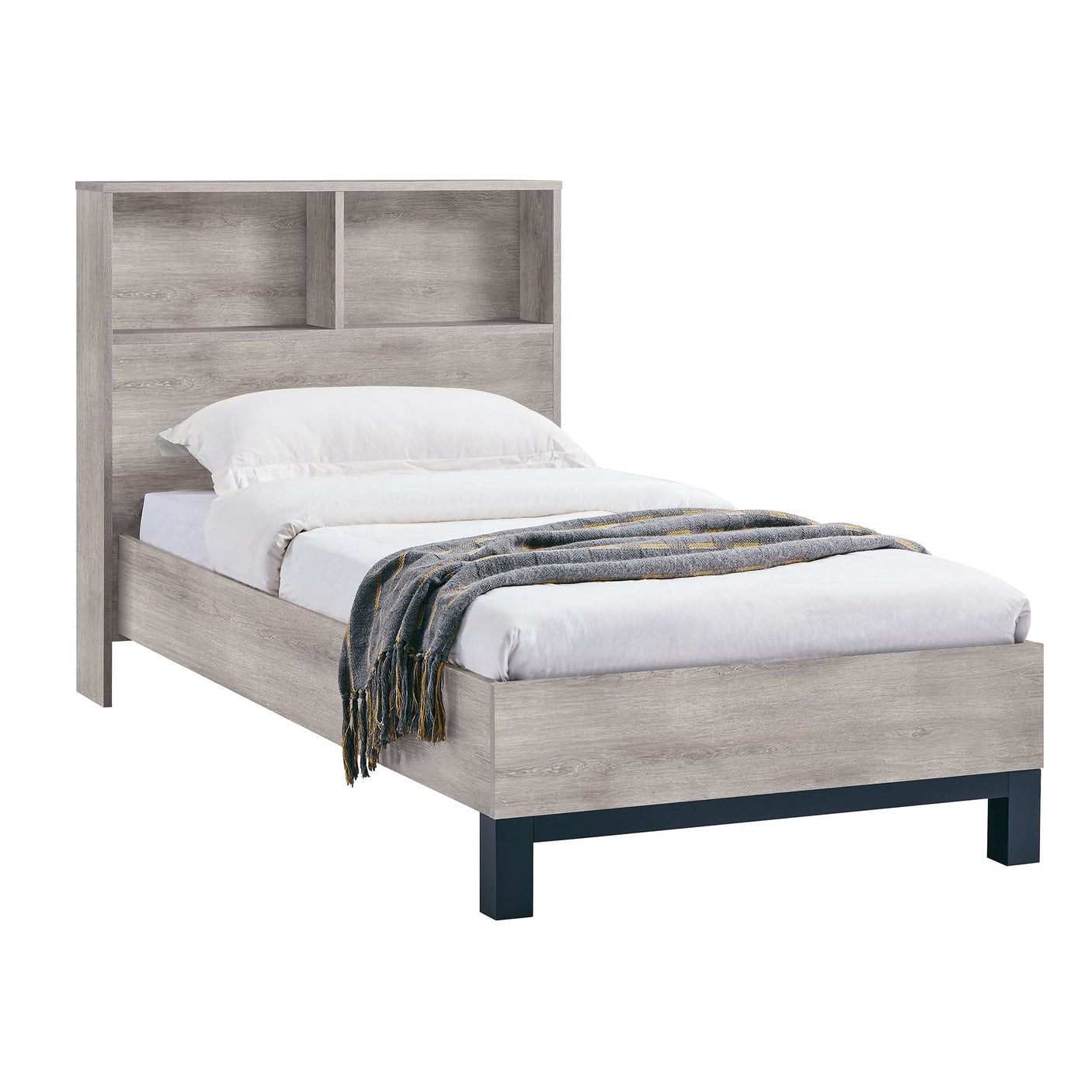 Bali Bookcase Headboard Bed - Brown / King - BAL209