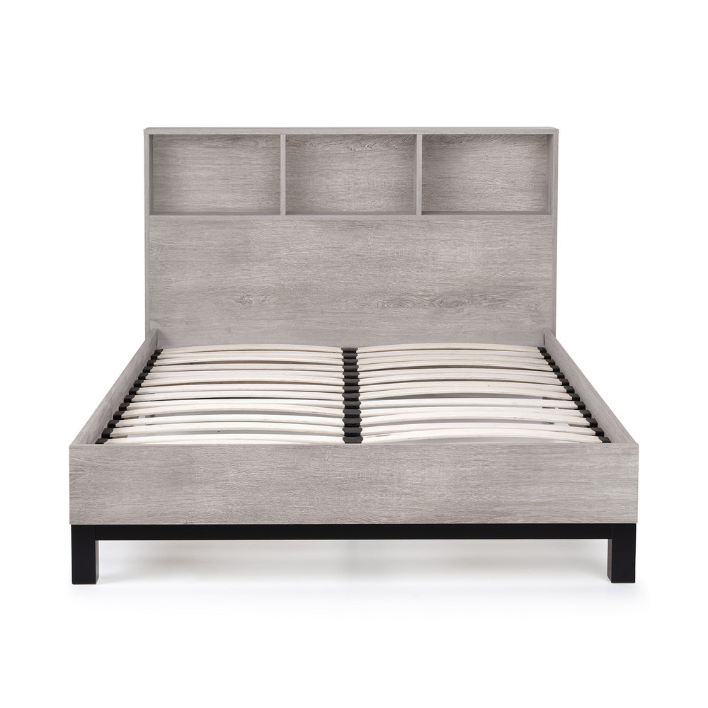 Bali Bookcase Headboard Bed - Brown / Single - BAL207