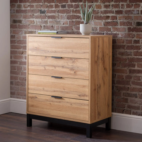 Bali 4 Drawer Chest - Grey - BAL103