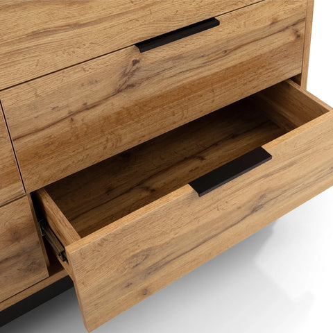 Bali 6 Drawer Wide Chest - Grey - BAL104