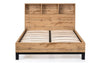 Bali Bookcase Headboard Bed - Light Oak