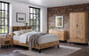 Bali Bookcase Headboard Bed - Light Oak
