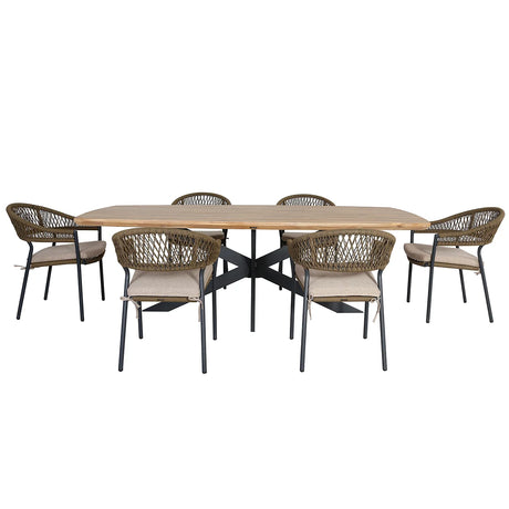 Bali 8 Seat Oval Dining Set