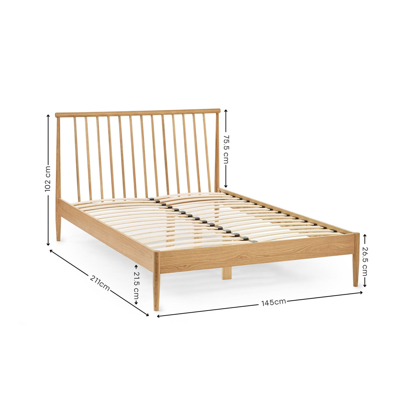 Belton Spindle Bed - Light Oak / Double - BEL001