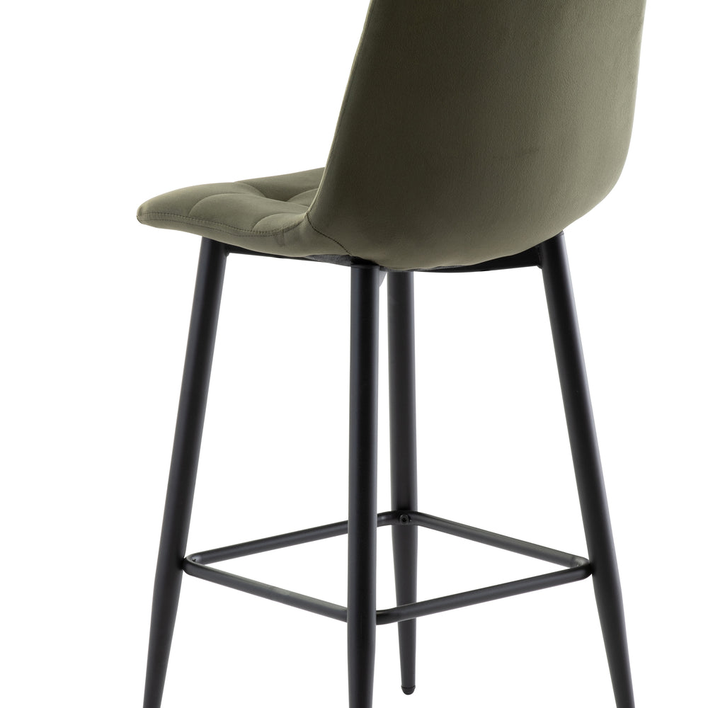 Velvet Counter Stool in Juniper Green - Stylish Home Seating