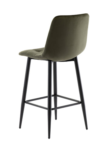 Velvet Counter Stool in Juniper Green - Stylish Home Seating