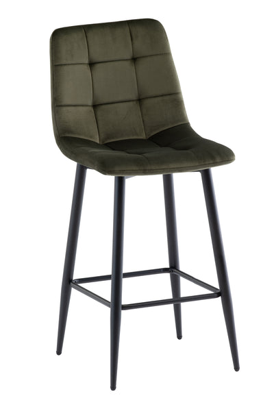 Velvet Counter Stool in Juniper Green - Stylish Home Seating