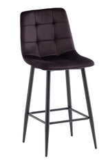 Aubergine Velvet Counter Stool - Stylish Seating for Modern Homes