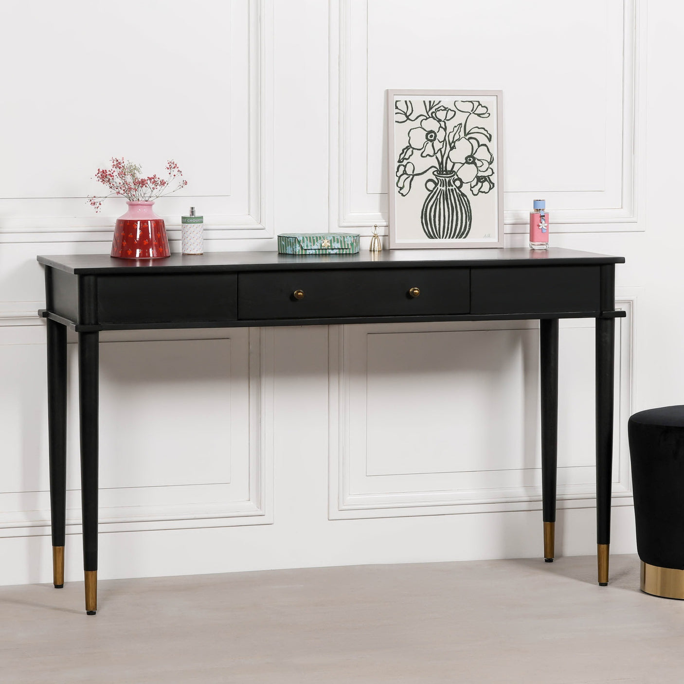 Black Painted Console Table