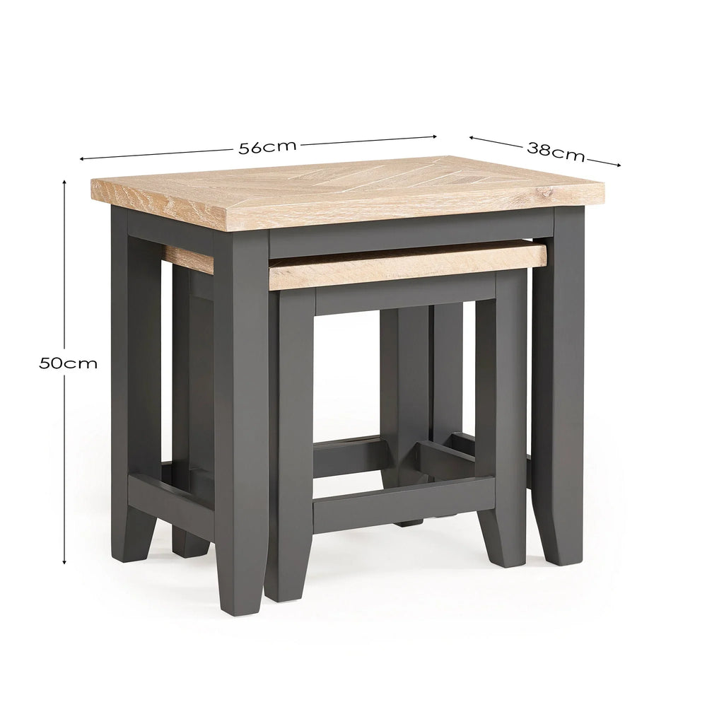 Bordeaux Nest Of Tables - Dark Grey - BOR106