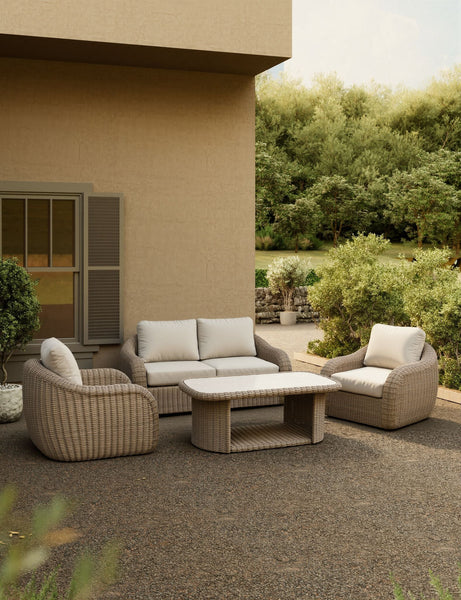 Image of BORA 4-Seater Rattan Lounging Set with Coffee Table