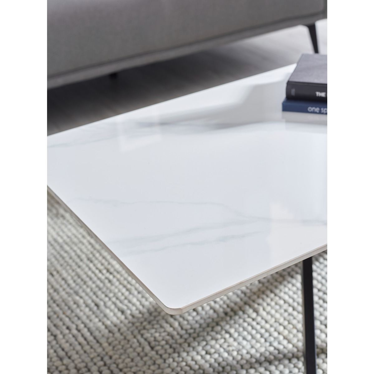 Bradley White Marble Coffee Table