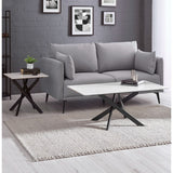 Bradley White Marble Coffee Table