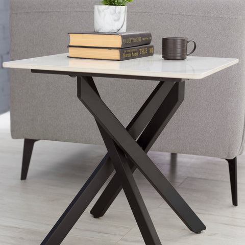 Bradley Side Table - White - BRA003
