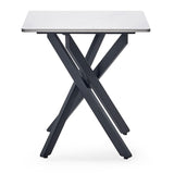 Bradley White Marble Lamp Table