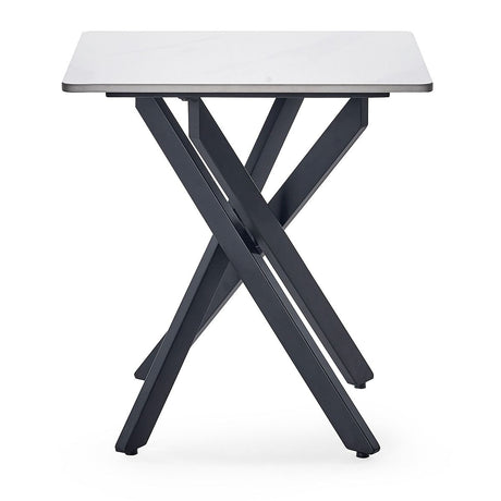 Bradley White Marble Lamp Table