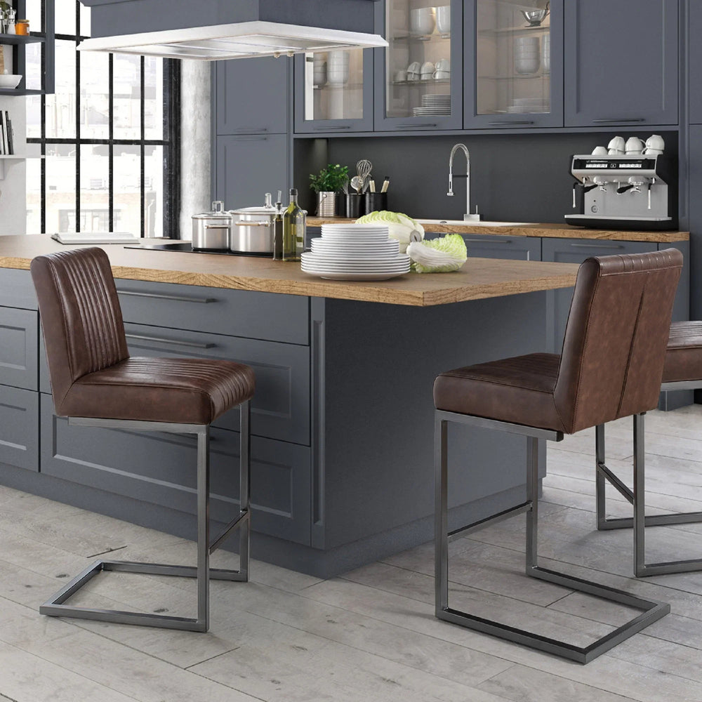 Brooklyn Bar Stool (Set of 2) - Brown - BRO051