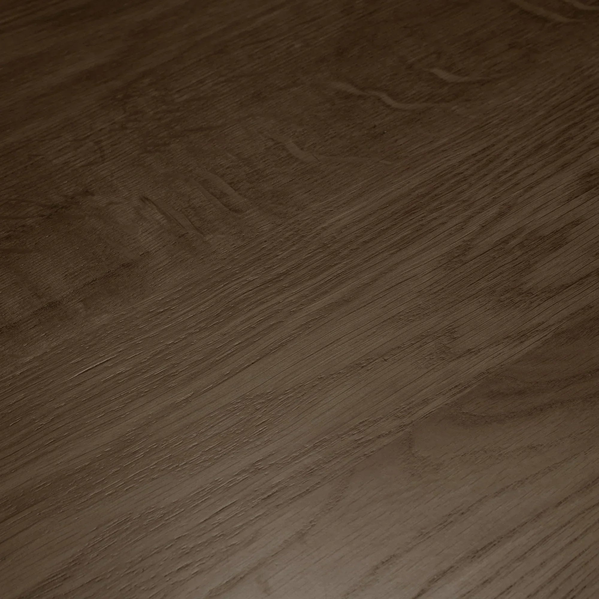 Dark oak coffee table surface showing natural wood grain detail