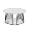 Broadway Round Coffee Table - Black and White - BRO201