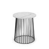 Broadway Round Lamp Table - Black and White - BRO202