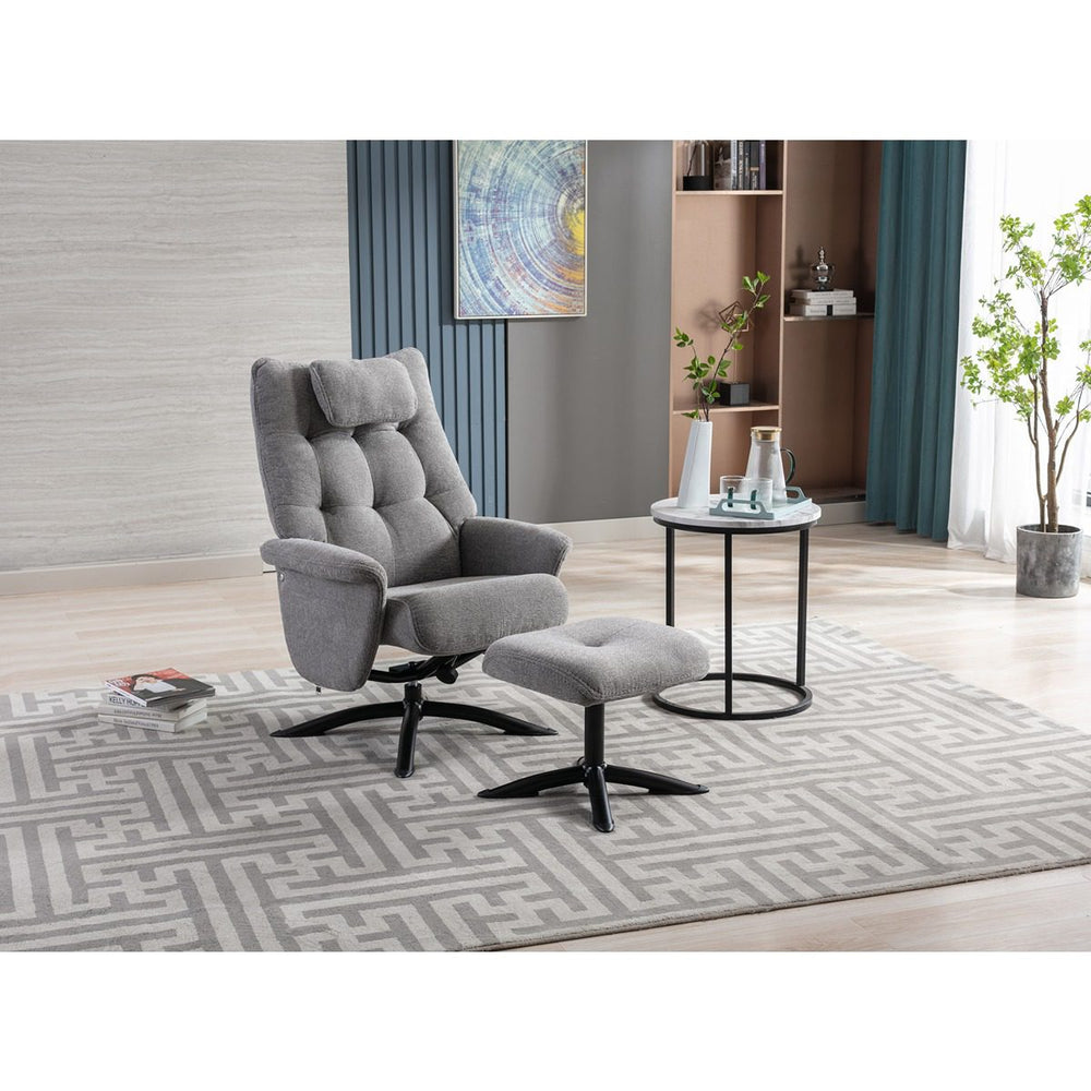 Orson Recliner Chair & Stool