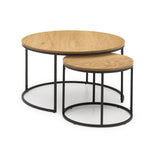 Bellini Round Nesting Coffee Table - White - BEL103