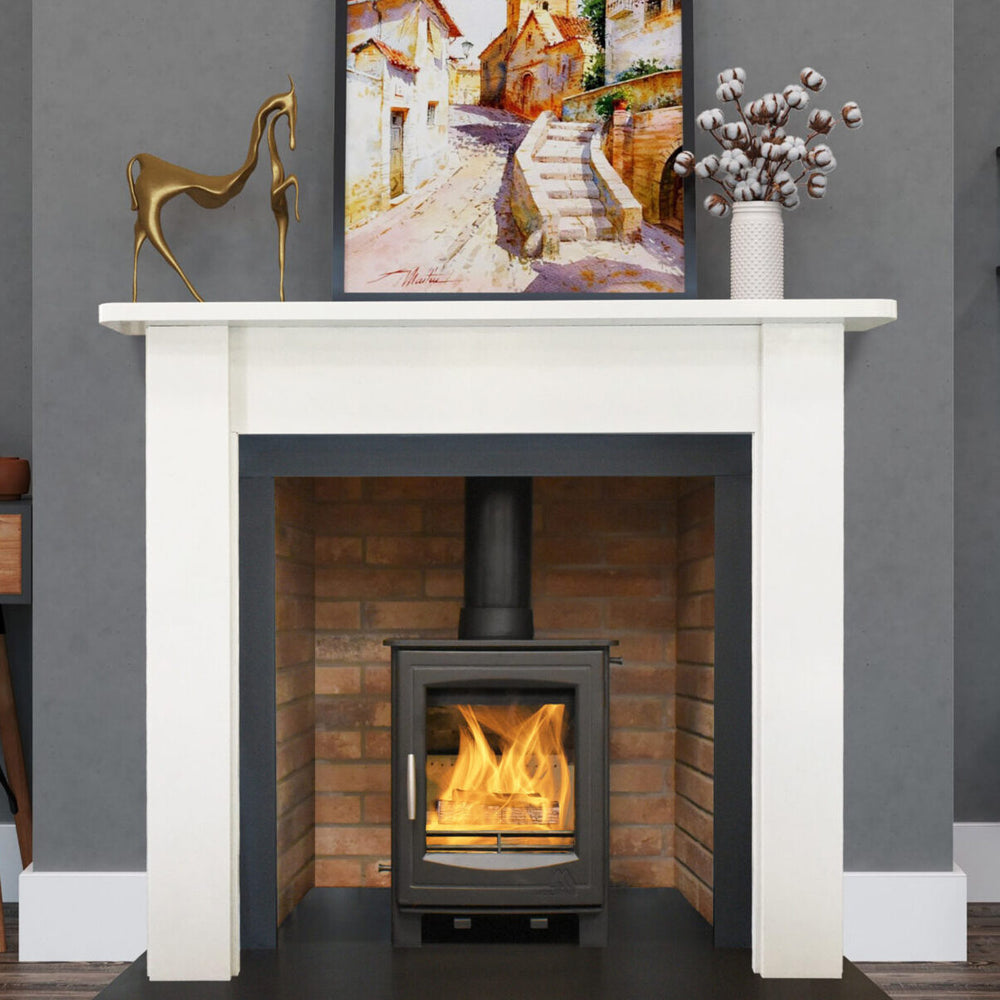 Mourne Eco 5 Portrait stove with cast iron door | Home Centre Direct UK