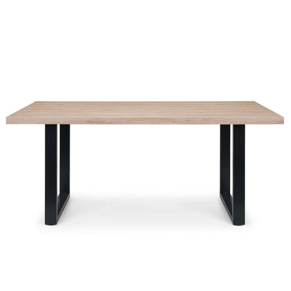 Berwick Dining Table - Light Brown and Black - BER701