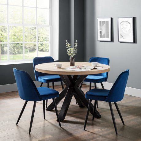 Burgess Dining Chair (Set of 2) - Blue - BUR004