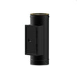 100mm black Solinox straight pipe with an inspection door, designed for efficient ventilation and easy access for maintenance.