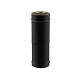 100mm Black Solinox Straight 270-470mm Adjustable showing Black Adjustable Pipe.