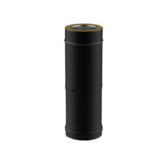 100mm Black Solinox Straight 270-470mm Adjustable showing Black Adjustable Pipe.
