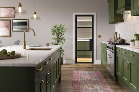 Black Chelsea Glazed 4L Reeded LifeStyle - Standard - 1981 x 686 (27") x 35mm