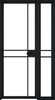 Black Greenwich Sidelight W6 2 - Black - 1981 x 292 (11") x 35mm