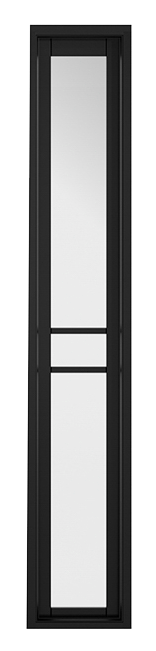 Black Greenwich Sidelight W6 - Black - 1981 x 292 (11") x 35mm