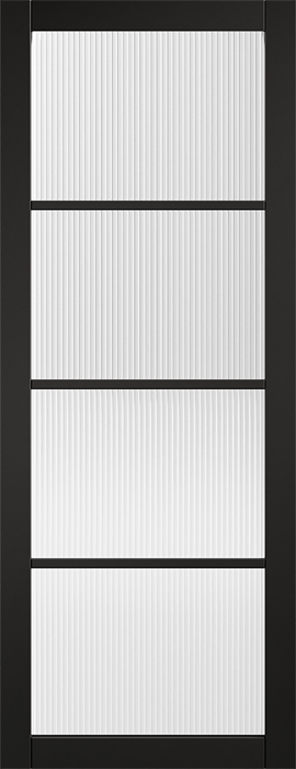 Black Soho Reeded Glazed - Standard - 1981 x 533 (21") x 35mm