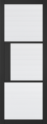 Black Tribeca Glazed 3L Reeded - Standard - 1981 x 686 (27") x 35mm